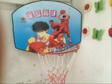 家用儿童篮球框 室内壁挂式木质板铁框篮球架投篮机 宝宝运动器材
