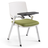新款折叠带写字板培训椅 四脚椅 高档舒适办公椅 接待椅培训椅