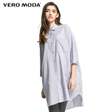 Vero Moda2016新品色织蝙蝠袖长版女衬衫|316131006