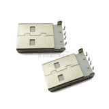 USB插头 白色  A公头 A型公头 90度脚 焊板 直插式 (50个)
