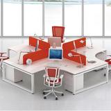 办公家具办公桌职员办公桌电脑桌现代四人位办公桌屏风工作位定制