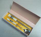 高档礼品 环保 韩国 骨瓷 不锈钢筷子勺子套装 商务礼品 叉勺餐具