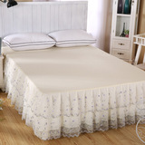 精灵羽韩版蕾丝床裙床罩单件防滑床单床套床盖1.5米1.8m床保护套