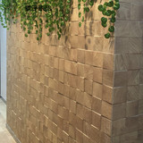 凹凸木桩质背景墙砖立体文化石仿古砖现代木纹卫生间阳台露台瓷砖