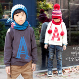 2016春秋季韩版套头长袖常规男童B类新款圆领实拍有模特儿童卫衣