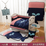 ins火爆四件套韩国婴儿幼儿床品套件儿童睡袋床围游戏垫爬爬垫