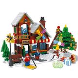 热卖新年圣诞节玩具店拼插小颗粒积木玩具儿童益智拼装玩具节日礼
