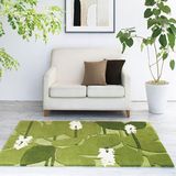 品质高档时尚叶子现代简约茶几地毯 客厅地毯卧室床边毯手工地毯