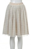 olive des olive秋季新款蕾丝+格纹两面穿半身裙短裙 17222001021