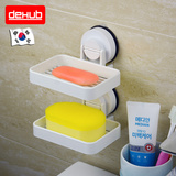 包邮韩国Dehub浴室强力吸盘肥皂盒沥水香皂盒创意时尚洗脸皂盒