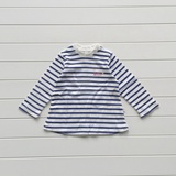 EL 婴幼童女童条纹长袖T恤 80-95码  瑕疵外贸童装原单 4EL9003