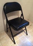 新品包邮黑色铁艺折叠办公室会议坐椅凳子靠背批发餐椅学习软椅