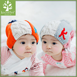 韩国kk树男女宝宝帽子秋冬6-12个月新生儿帽子护耳套头帽1-2岁潮
