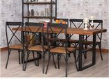 欧式铁艺户外家具复古做旧风格酒吧咖啡厅休闲吧餐桌新款椅子实木