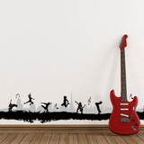 欧式客厅个性创意人物音乐艺术腰线踢脚线墙贴纸防水走廊自粘贴画