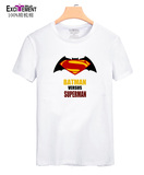 男女款短袖T恤 新款蝙蝠侠大战超人电影周边同款上衣 来图定制