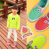 回力童鞋儿童帆布鞋女童休闲单鞋纯色板鞋韩版春夏季学生透气布鞋