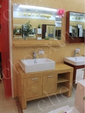 新款简约浴室柜组合 卫生间实木台上盆储物柜洗手盆定做尺寸079