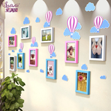 立体气球墙贴7寸实木照片墙儿童房幼儿园必备生活照艺术照相框墙