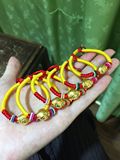 原创设计纯手工编织手链纯金本命年红绳猴年路路通转运礼物配珠