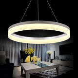 现代环形LED吊灯创意新特丽圆形客厅吸顶灯个性卧室鱼线餐吊灯