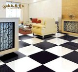 纯黑色纯白色客厅卧室地砖超黑超白瓷砖玻化砖800X800全白