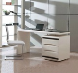 包邮特价 现代简约白色钢琴烤漆 家用台式电脑桌 写字台办公书桌