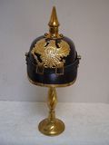 美国代购二战头盔 一战德国普鲁士picklehaube头盔徽章黄铜