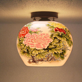 中式灯具客厅灯现代简约厨房灯陶瓷吸顶灯灯饰吊灯餐厅led书房灯