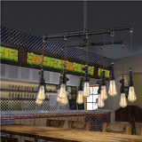 loft创意个性复古工业风灯饰 美式餐厅客厅吧台铁艺水管吊灯具