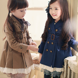 儿童装3-4-5岁6-7-8女童中长款英伦风衣春秋冬季新款加厚公主外套