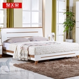 现代简约板式床双人床1.5米1.8北欧气动高箱储物床卧室公主床家具