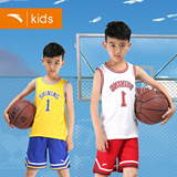 安踏童装 男童夏装儿童篮球服2016夏季运动服装中大童背心套装