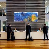 艺达利 现代会所办公室横版抽象油画 酒店大幅抽象装饰画-花火
