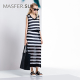 【预售】Masfer.SU玛丝菲尔素品牌女装夏季款休闲条纹针织连衣裙