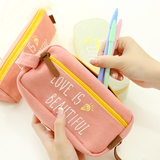 三年二班●韩国文具 MYLIFE布艺笔盒 超大容量笔袋创意学生铅笔袋