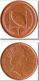 卖硬币的小火柴 英属马恩岛 1便士 1996-98全新高冠20mm铜币km588