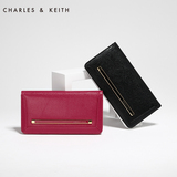CHARLES&KEITH长款女式钱包 CK2-10680172 金属条装饰卡包