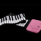 c88键加厚专业版折叠便携式电子软钢琴MIDI键盘带和旋延音 手卷钢