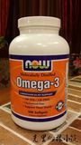 美国Now Foods诺奥 Omega-3 EPA DHA深海鱼油不含胆固醇500粒胶囊