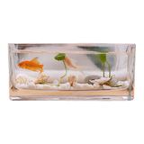 方形鱼缸 玻璃超白加厚独立式生态水族箱迷你创意小型桌面鱼缸