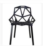 特价包邮欧式铁艺餐椅休闲镂空设计办公椅同款创意几何靠背椅子