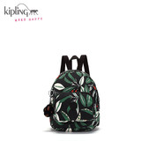 Kipling凯浦林2016夏季迷你双肩单肩包K12673黑底拉丁印花