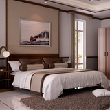 双叶家具实木床全实木卧房床现代中式水曲柳床组合