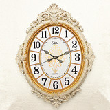 康巴丝欧式钟表田园挂钟客厅创意简约现代时钟静音大号石英电子钟