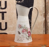 特价zakka田园铁皮插花桶复古园艺花器欧式创意花瓶摆件家居饰品