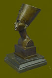 美国代购 埃及风格居家摆件埃及女王奈费尔提蒂半身像青铜光泽