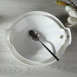 创意纯白色西餐碗陶瓷意面碗酒店餐具个性碗水果沙拉碗法式碗汤碗