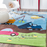 儿童家用地毯 可爱客厅卧室长方形书房卧室房间卡通床边地垫定制