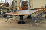 个性会议桌美式复古办公桌实木餐桌特色方形桌创意圆桌矮桌操作台